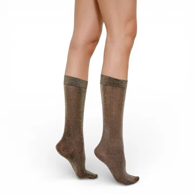 High Heel Jungle By Kathryn Eisman Women's Glitterati Tall Socks - Black