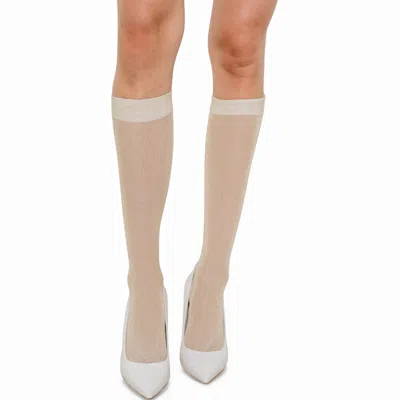 High Heel Jungle By Kathryn Eisman Women's Glitterati Tall Socks Grey In Gray