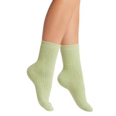 High Heel Jungle By Kathryn Eisman Women's Green Cashmere Cloud Sock - Mint