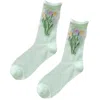 High Heel Jungle By Kathryn Eisman Women's Green Love Shack Sock - Mint In Green