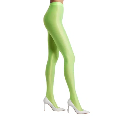 High Heel Jungle By Kathryn Eisman Women's Green Mercury Tights - Lime