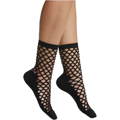 High Heel Jungle By Kathryn Eisman Women's Hedge Black Fishnet Socks