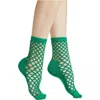 High Heel Jungle By Kathryn Eisman Women's Hedge Fishnet Socks Green In Green