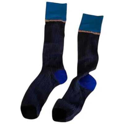 High Heel Jungle By Kathryn Eisman Women's Ivy League Tall Socks- Blue