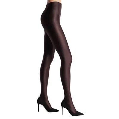 High Heel Jungle By Kathryn Eisman Women's Liquid Metal Tights  Black