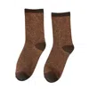 High Heel Jungle By Kathryn Eisman Women's Lurex Trouse Sock - Brown In Brown
