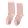 High Heel Jungle By Kathryn Eisman Women's Lurex Trouse Sock - Pink In Pink