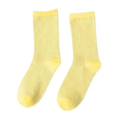 High Heel Jungle By Kathryn Eisman Women's Lurex Trouse Sock - Yellow