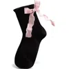 High Heel Jungle By Kathryn Eisman Women's Mel Bow Socks Black In Black