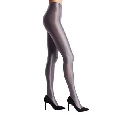 High Heel Jungle By Kathryn Eisman Women's Mercury Tights - Dark Grey In Gray