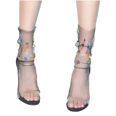 High Heel Jungle By Kathryn Eisman Women's Neon Dream Socks- Black