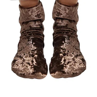 High Heel Jungle By Kathryn Eisman Women's Neutrals Velvet Underground Sock In Brown