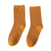 High Heel Jungle By Kathryn Eisman Women's Orange Lurex Trouse Sock - Copper In Orange