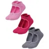 High Heel Jungle By Kathryn Eisman Women's Peek Grip Sock 3 Pack - Multi In Pink