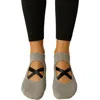 High Heel Jungle By Kathryn Eisman Women's Pilates Grip Socks - Two Pack - Black And Grey