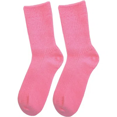 High Heel Jungle By Kathryn Eisman Women's Pink / Purple Cashmere Cloud Sock - Mediumpink