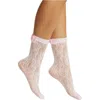 High Heel Jungle By Kathryn Eisman Women's Pink / Purple Coco Lace Sock - Pink In Pink/purple