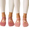 High Heel Jungle By Kathryn Eisman Women's Pink / Purple Pilates Grip Socks - Two Pack - Ballet Pink & Blush