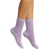 High Heel Jungle By Kathryn Eisman Women's Pink / Purple Waffle Combed Cotton Socks - Purple In Pink/purple
