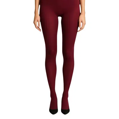 High Heel Jungle By Kathryn Eisman Women's Purple / Brown / Red 80 Denier Velvet Opaque Tights