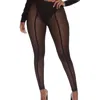 High Heel Jungle By Kathryn Eisman Women's Racer Sheer Pants - Black In Black