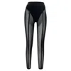 High Heel Jungle By Kathryn Eisman Women's Racer Sheer Pants- Black- Small/medium In Black