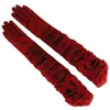 High Heel Jungle By Kathryn Eisman Women's Red Ariana Ruched Mesh Opera Glove - Wine In Red