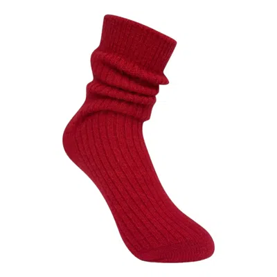 High Heel Jungle By Kathryn Eisman Women's Red Cashmere Cloud Sock Wine