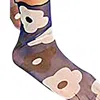 High Heel Jungle By Kathryn Eisman Women's Retro Dark Flower Socks
