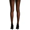 High Heel Jungle By Kathryn Eisman Women's Satellite Crystal Back Seam Tights Black In Black