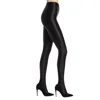 High Heel Jungle By Kathryn Eisman Women's Satin Finish Tights - Black In Black