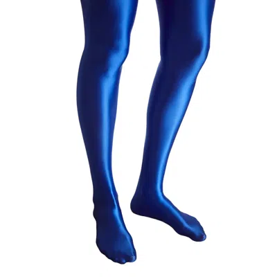 High Heel Jungle By Kathryn Eisman Women's Satin Finish Tights - Blue