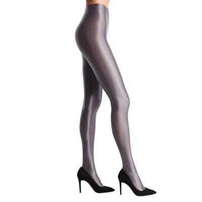 High Heel Jungle By Kathryn Eisman Women's Satin Finish Tights - Dark Grey