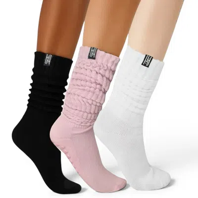 High Heel Jungle By Kathryn Eisman Women's Scrunch Grip Sock - 3 Pack In Multi