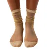 High Heel Jungle By Kathryn Eisman Women's Sheer Magic Knee Gold In Gold