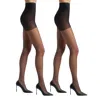 High Heel Jungle By Kathryn Eisman Women's Sheer Magic Ultra Sheer Tear Resistant Tights - Black - Two Pack - Small/ Medium In Black