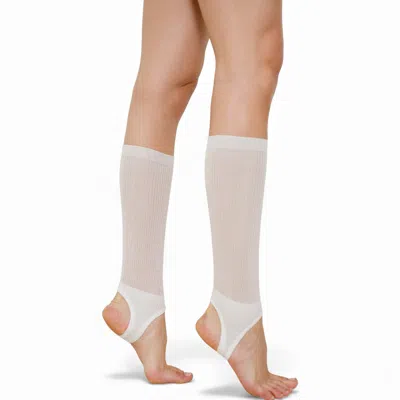 High Heel Jungle By Kathryn Eisman Women's Show Pony Fine Strirrup Socks White