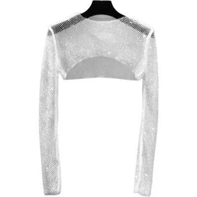 High Heel Jungle By Kathryn Eisman Women's Siren Bolero Top - White