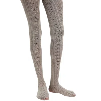 High Heel Jungle By Kathryn Eisman Women's Sweet Lace Tight - Grey In Gray