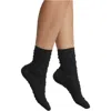 High Heel Jungle By Kathryn Eisman Women's Waffle Combed Cotton Socks - Black In Black