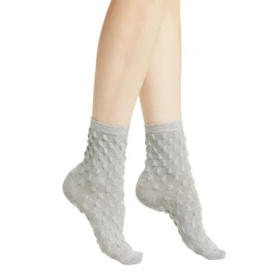 High Heel Jungle By Kathryn Eisman Women's Waffle Combed Cotton Socks - Grey In Gray