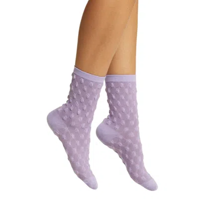 High Heel Jungle By Kathryn Eisman Women's Waffle Combed Cotton Socks - Purple