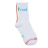 High Heel Jungle By Kathryn Eisman Women's White / Blue Proud Sock In White/blue