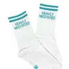 High Heel Jungle By Kathryn Eisman Women's White Heavily Meditated Cotton Sock In White