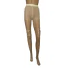 High Heel Jungle By Kathryn Eisman Women's White Satin Bow Lace Up  Tights Ivory