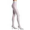 High Heel Jungle By Kathryn Eisman Women's White Satin Finish Tights - Ice In White