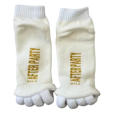 High Heel Jungle By Kathryn Eisman Women's White The After Party Foot Relief Socks - Coconut Creme