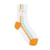 High Heel Jungle By Kathryn Eisman Women's White / Yellow / Orange Over It Socks In White/yellow/orange