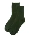 High Heel Jungle Glitterati Sparkle Cotton Blend Crew Socks In Green