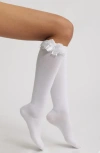 High Heel Jungle Charmed Edge Knee High Socks In White